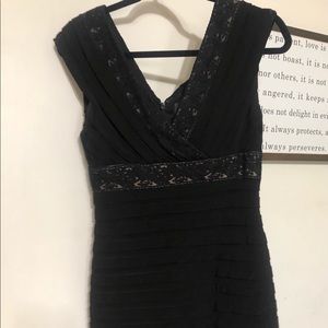 Formal black mini dress